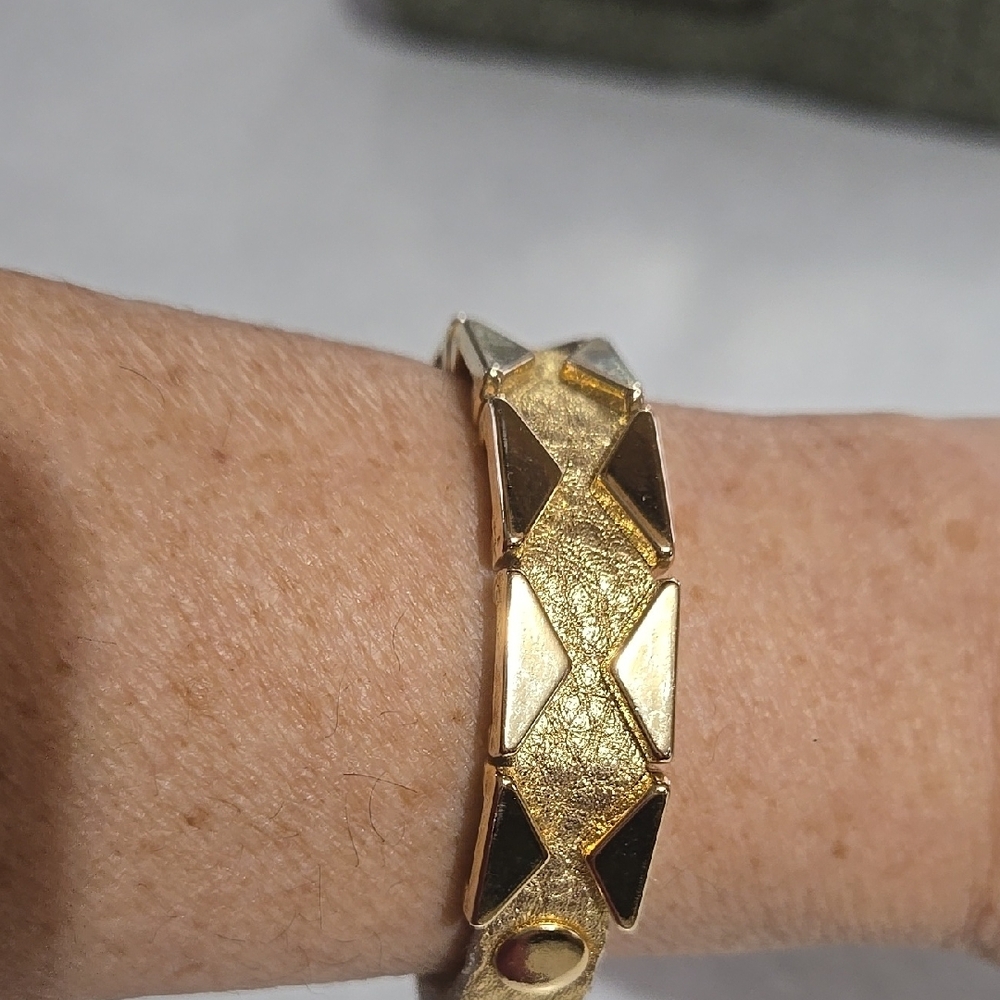 Vintage King Star Chic Gold and Black Geometric Bracelet
